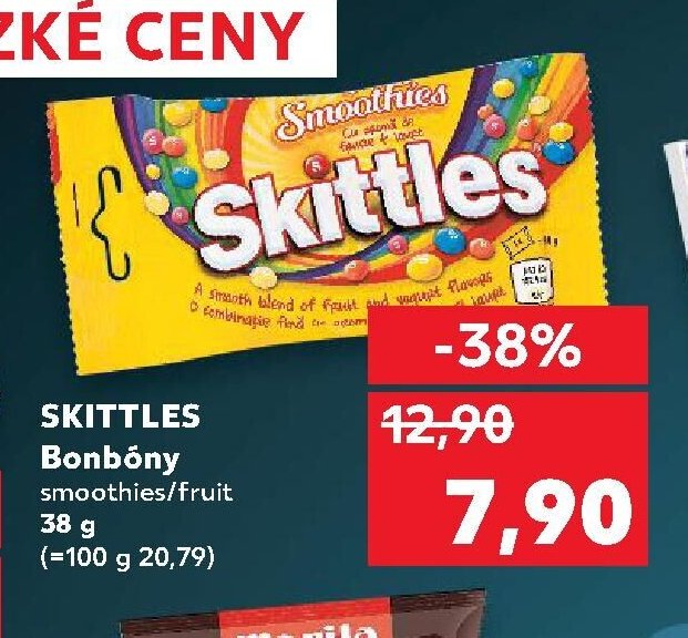 SKITTLES Bonbóny smoothies/fruit 38 g