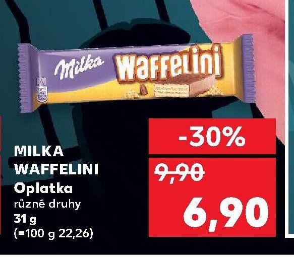 MILKA WAFFELINI Oplatka různé druhy 31 g