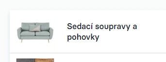 Sedací soupravy a pohovky