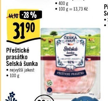 Přestické prasátko Selská šunka