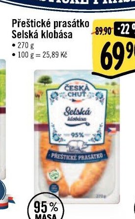 Přestické prasátko Selská klobása