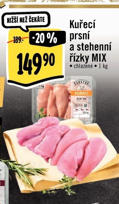 Kuřecí prsní a stehenní řízky MIX