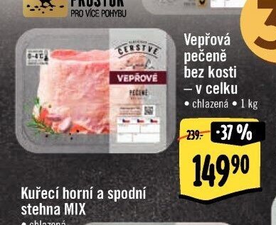 Vepřová pečeně bez kosti - v celku