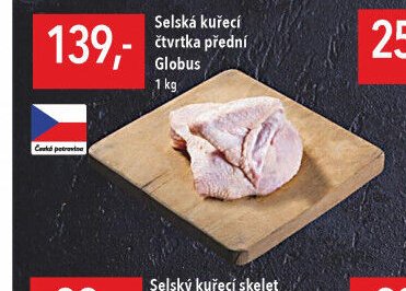 Selská kuřecí čtvrtka přední Globus