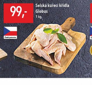 Selská kuřecí křídla Globus