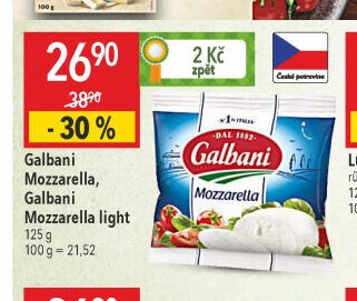 Galbani Mozzarella, Galbani Mozzarella light