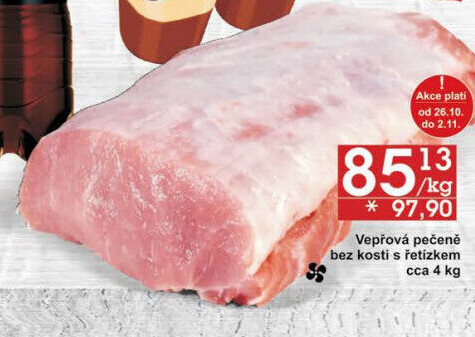 Vepřová pečeně bez kosti s řetízkem