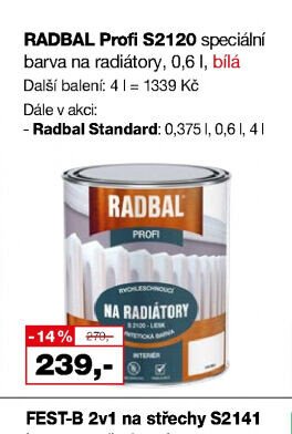 RADBAL Profi S2120 speciální barva na radiátory