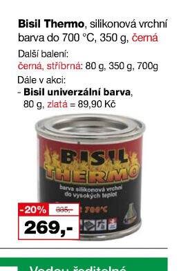 Bisil Thermo, silikonová vrchní barva