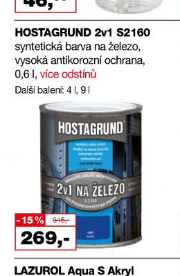 HOSTAGRUND 2v1 S2160 syntetická barva na železo