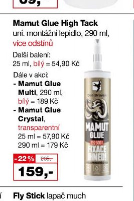 Mamut Glue High Tack uni. montážní lepidlo, 290 ml