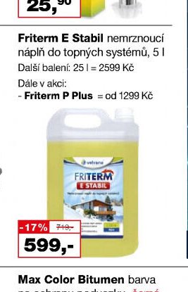 Friterm E Stabil nemrznoucí náplň do topných systémů, 5 l