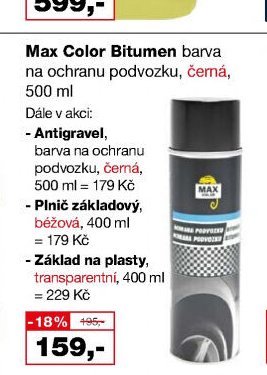 Max Color Bitumen barva na ochranu podvozku, černá, 500 ml