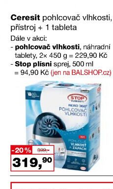 Ceresit pohlcovač vlhkosti, přístroj + 1 tableta