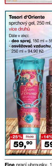Tesori d'Oriente sprchový gel, 250 ml