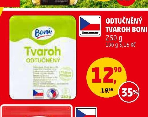ODTUČNĚNÝ TVAROH BONI