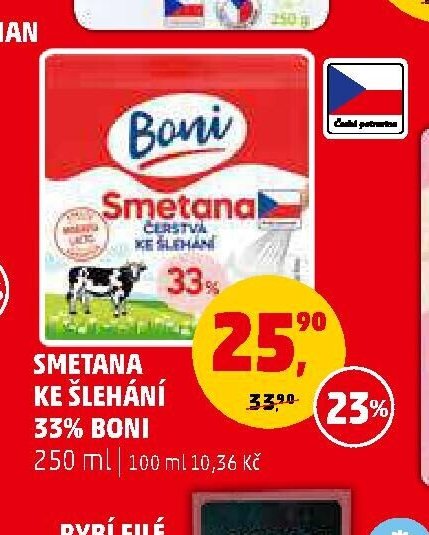 SMETANA KE ŠLEHÁNÍ 33% BONI