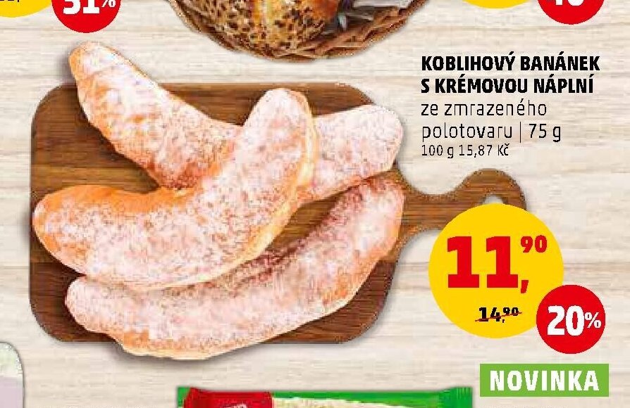 KOBLIHOVÝ BANÁNEK S KRÉMOVOU NÁPLNÍ