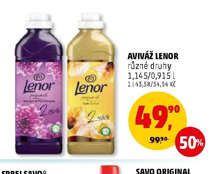 AVIVÁŽ LENOR různé druhy