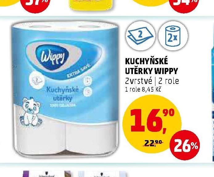 KUCHYŇSKÉ UTĚRKY WIPPY 2vrstvé