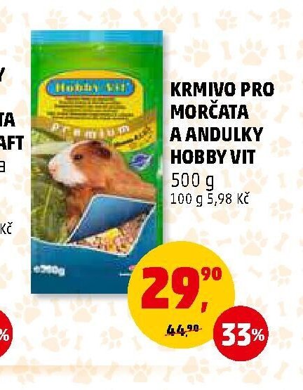 Krmivo pro morčata a andulky Hobby Vit