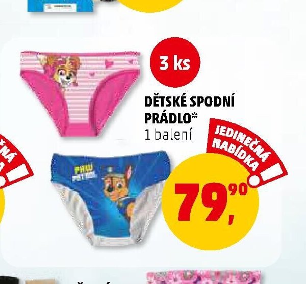 DĚTSKÉ SPODNÍ PRÁDLO