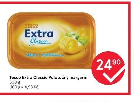 Tesco Extra Classic Polotučný margarín
