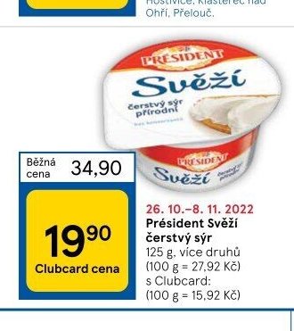Président Svěží čerstvý sýr
