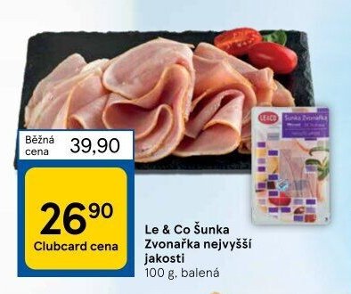 Le & Co Šunka Zvonařka nejvyšší jakosti 100 g, balená