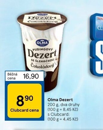Olma Dezert 200 g, dva druhy