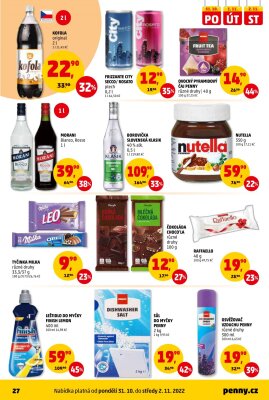 akční leták Penny Market 27.10.2022-2.11.2022