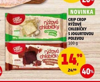 Crip Crop rýžové chlebíčky s jogurtovou polevou