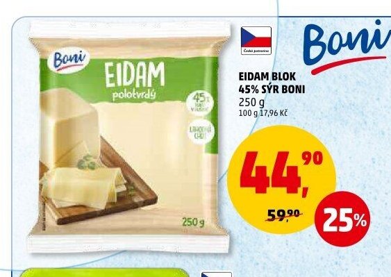 EIDAM BLOK 45% SÝR BONI 250 g