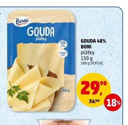 GOUDA 48% BONI plátky 150 g