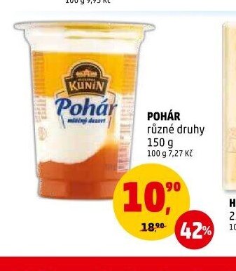 POHÁR různé druhy 150 g