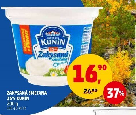 ZAKYSANÁ SMETANA 15% KUNÍN