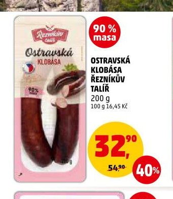 Ostravská klobása Řezníkův talíř