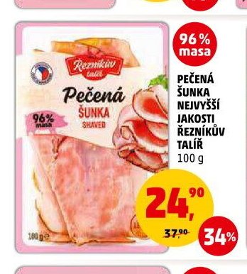 Pečená šunka nejvyšší jakosti Řezníkův talíř