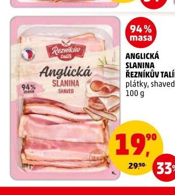 Anglická slanina Řezníkův talíř