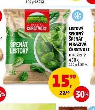 LISTOVÝ SEKANÝ ŠPENÁT MRAZIVÁ ČERSTVOST