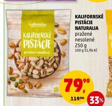 KALIFORNSKÉ PISTÁCIE PRAŽENÉ NESOLENÉ NATURALIA