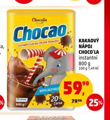 KAKAOVÝ NÁPOJ CHOCO'LA instantní