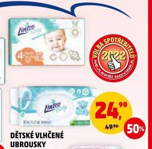 DĚTSKÉ VLHČENÉ UBROUSKY LINTEO BABY