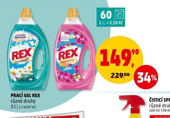 PRACÍ GEL REX různé druhy