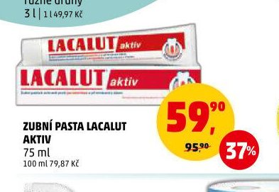 ZUBNÍ PASTA LACALUT AKTIV