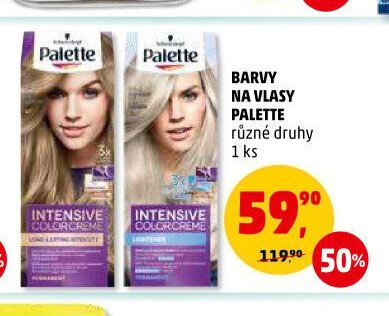 BARVY NA VLASY PALETTE různé druhy