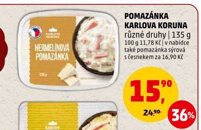 Pomazánky Karlova Koruna