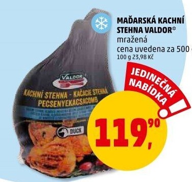 Stehna kachní mražená Valdor