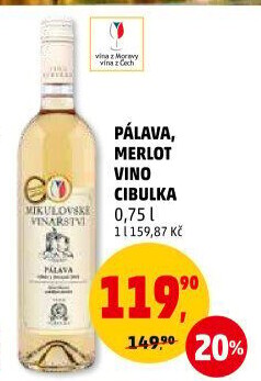 Víno Pálava Víno Cibulka