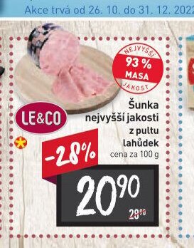 Šunka nejvyšší jakosti z pultu lahůdek